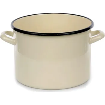 Hrnec SILESIA RYBNIK PROSTY CREAM smaltovaný hrnec 8,1 l
