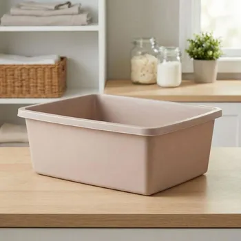 Koš na prádlo Plastová obdélníková prací miska ALTOM DESIGN 8 l taupe