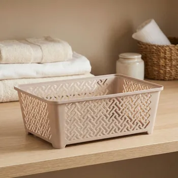 Úložný box Plastový úložný koš ALTOM DESIGN 29,5 cm taupe