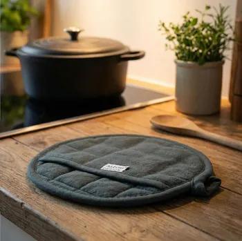 Chňapka Kuchyňská chňapka kulatá bavlněná ALTOM DESIGN grafitová