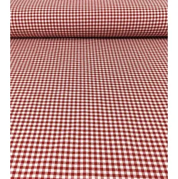 Bavlněný kanafas kostka červená 0,5 x 0,5 cm | RTex