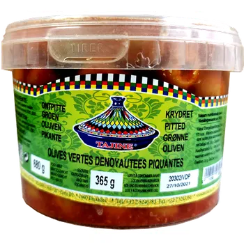 oliva TAGINE Olivy zelené bez pecky pikantní 340 g