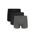 Boxerky Atlantic 3MH-025/09 3 pack XXL Černá