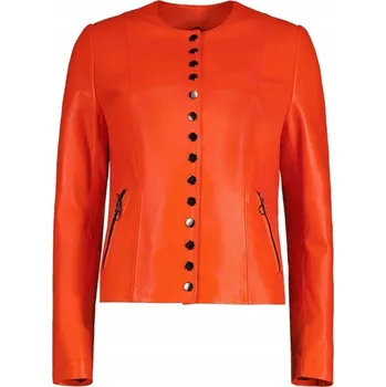 Moto bunda Bukowski dámská kožená bunda "Honorata" zapínání na knoflíky