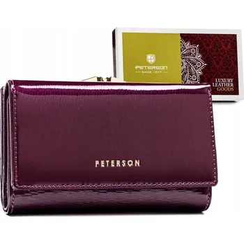 Peněženka Peterson peněženka z pravé kůže fialová - dámská
