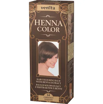 Barva na vlasy Venita Henna Color tónovací balzám s extraktem z henny 14 Kaštan 75 Ml