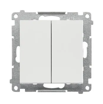 vypínač S.55 Čtyřnásobný tlačítkový spínač 10AX 250V, rychlospojky, světle šedá matná TP4.01/114