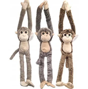 plyšák Plyšová Hračka opička Stawscy béžová s suchými zipy 60 cm