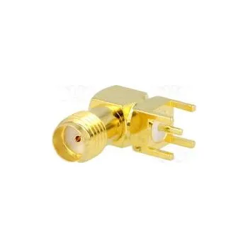 Elektrická zásuvka Zásuvka SMA zásuvka úhlové 90° THT zlacený