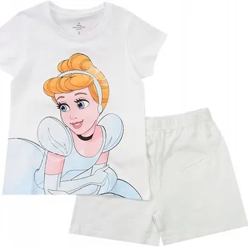Dívčí pyžamo POPELEČKA DISNEY Dívčí pyžamo KRÁTKÝ RUKÁV ŠORTKY bílé 116 D051P