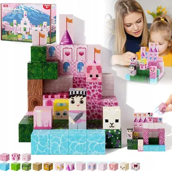 ostatní stavebnice STAVEBNICE MAGNETICKÉ KOSTKY PRO DĚTI ZAHRADA SADA 100 DÍLKŮ