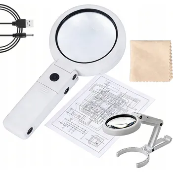 Lupa LED LUPA SKLO ZVĚTŠOVACÍ PRO ČTENÍ 5/11x ZVĚTŠENÍ S PODSVÍCENÍM