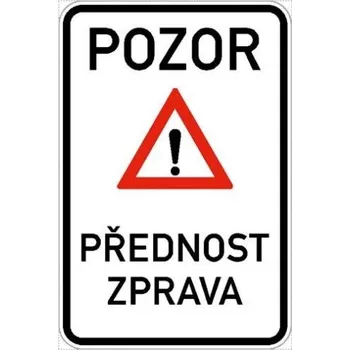 Dopravní značka Dopravní značka IP22 - Přednost zprava - Standardní obdélník 1000x1500mm