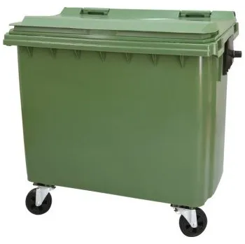 Popelnice Plastový kontejner s plochým víkem