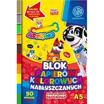 Sešit Blok barevných lesklých papírů ASTRA A5, 50 listů
