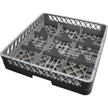 Příslušenství pro myčku Tomgast - Koš do myčky 9 pozic 50x50x10,8 cm, průměr skla 14,9 cm (Mycí koš do myček 9 pozic)