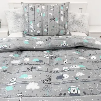 Povlečení Bavlněné povlečení 140x200+70x90 - Safari Zapínání: knoflík