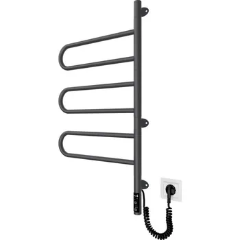 Sušák na prádlo Elektr. otočný sušák na ručníky TRISTAR 80W/230V 80x44,5 cm IP44 nerez/černá