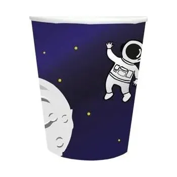 Party nádobí Papírové Kelímky Cosmos 250 ml 6 ks