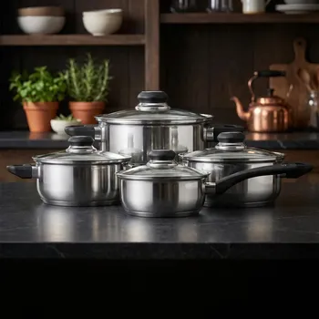 Sada nádobí Nerezové hrnce s poklicemi ALTOM DESIGN EMILIO 14/16/18/22 cm 8 ks