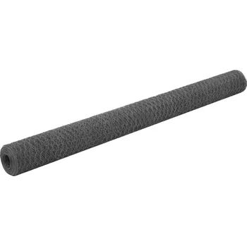 Pletivo vidaXL Pletivo ke kurníku ocel PVC vrstva 25 x 1,5 m [143264] Barva: Šedá