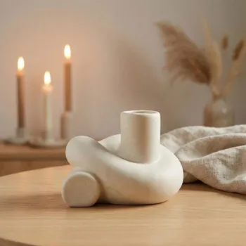 Svícen Porcelánový svícen ALTOM DESIGN 7 cm béžový