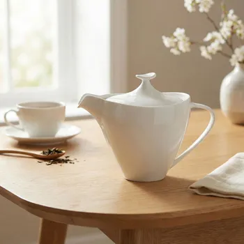 Konvice na čaj Porcelánová konvice na čaj a kávu MARIAPAULA MODERNA 1 l bílá