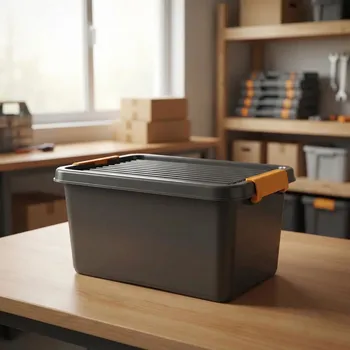 Úložný box Dóza na skladování s víkem MOXOM SOLID STORE 12,5 l šedá