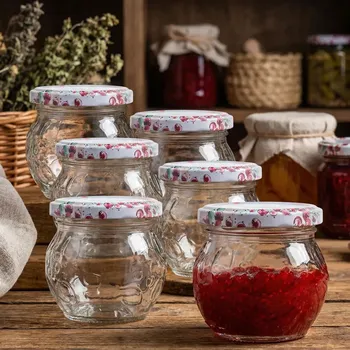 Skleněné zavařovací sklenice se šroubovacími víčky ALTOM DESIGN SPIŻARNIA PANI DOMU 215 ml 6 ks