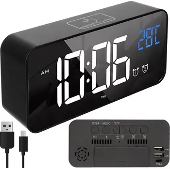 Budík LED hodiny s budíkem - clapping clock