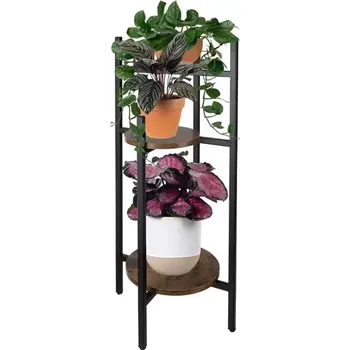 Stojan na květiny Ruhhy 81 x 27 x 27 cm černá hnědá