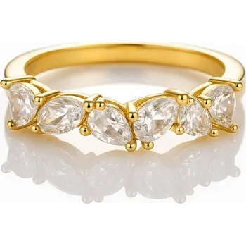 Prsten Prstýnek z chirurgické ocel s zirkony US7EU14