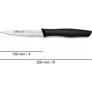 Kuchyňský nůž NŮŽ NA LOU PÁNÍ ZELENINY A OVOCE ŠPIČATÝ ZOUBKOVANÝ NOVA 100/211 MM