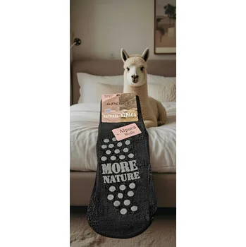 Dámské ponožky Dámské vlněné ponožky na spaní na doma protiskluzové ABS zdravotní lem 35-38 černá