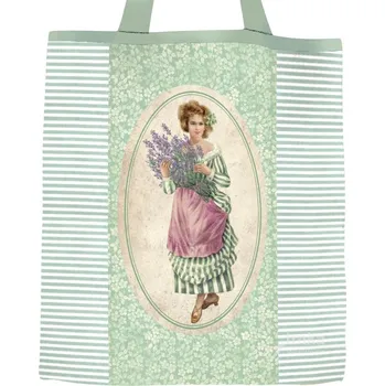 Plátěná nákupní taška, Levandulová