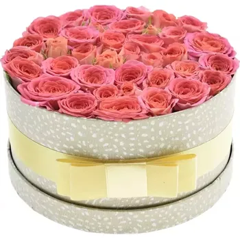 Dárková krabička Krabička růží CHIMO šampaň 18x8cm