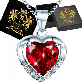 Náhrdelník Dámský stříbrný náhrdelník se srdíčkem Přívěsek Stříbro 925