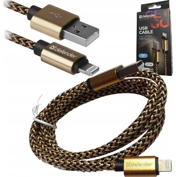 Datový kabel Kabel Defender USB - Apple Lightning 1 m zlatý