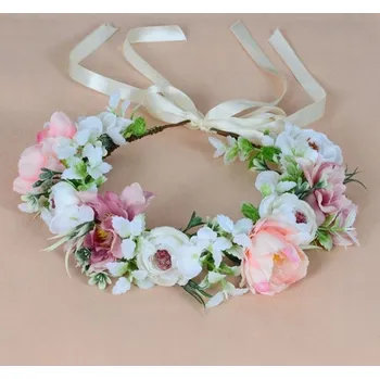 Čelenka Ecarla čelenka do vlasů věneček bílý