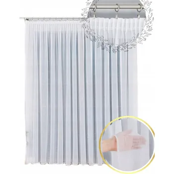 Záclona HOTOVÁ ZÁCLONA Z WOALU KRESZ 235x150 PÁSKA ZÁCLONA DO OBÝVACÍHO POKOJE BEZ ŽEHLENÍ