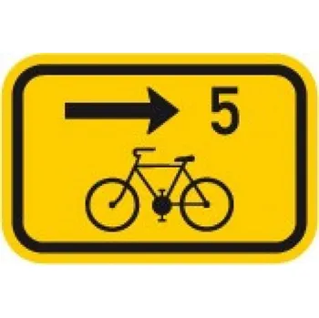 Dopravní značení Cyklo značka IS21c - Směrová tabulka pro cyklisty