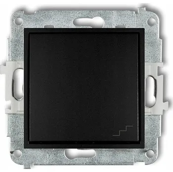 vypínač Schodišťový vypínač pod omítku Karlik černý 12MWP-3