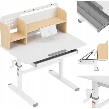 Psací stůl Psací stůl Markadler 90 x 60 x 112 cm bílý, dub craft