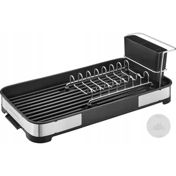 Odkapávač na nádobí SONGMICS malý odkapávač na nádobí, odkapávač na dřez stříbrnošedý KCS034G01