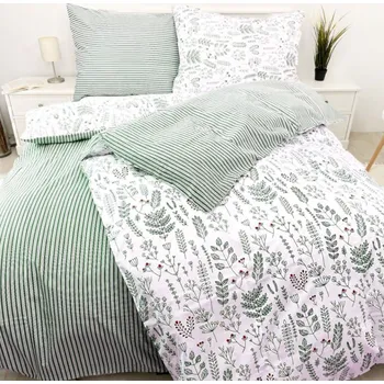 Povlak na polštářek Bavlněný povlak na polštář - Herbář Zelený oboustranný Zapínání: knoflík, Velikost polštáře: 50x70