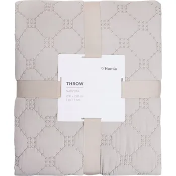 Prostěradlo Přehoz na postel Homla polyester 200 cm x 220 cm béžový