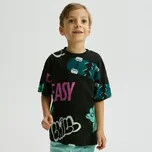 Reserved - Bavlněné tričko s potiskem - černý - 967HR-99X - 967HR-99X-158