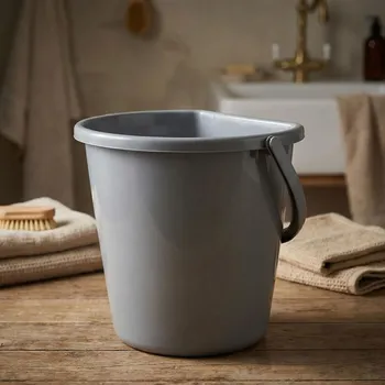 kbelík Plastové nástěnné vědro BENTOM 11 l stříbrné