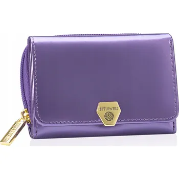 Peněženka Betlewski dámská peněženka z pravé kůže fialová