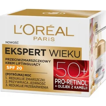 Pleťový krém L'Oréal Age Expert 50+ krém SPF 20 s pro-retinolem a kaméliovým olejem 50 ml